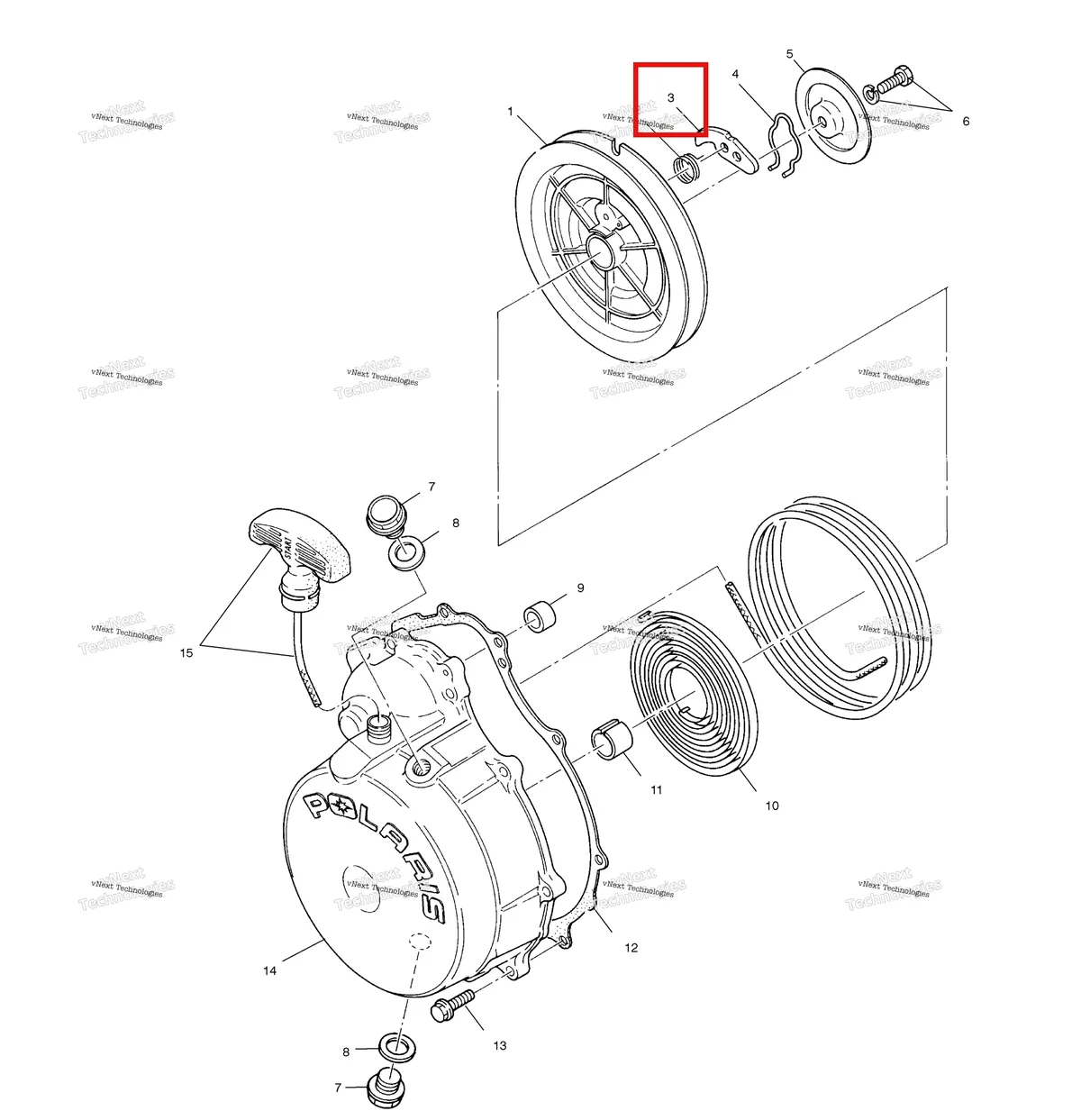 Деталь 3083378 на схеме узла Recoil Starter