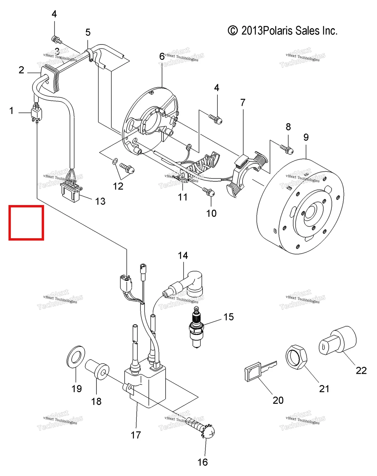 Деталь 3083909 (COUPLER Polaris Widetrak LX (2006) (3083909)) на схеме узла Electrical, Ignition System & Switch
