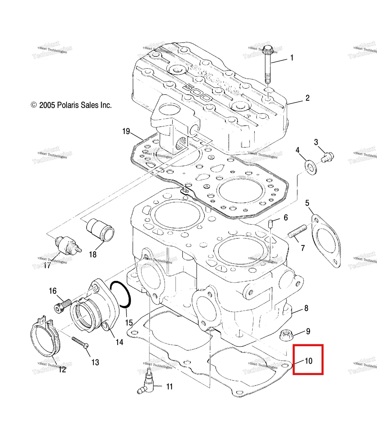Деталь 3084768 на схеме узла Engine, Cylinder