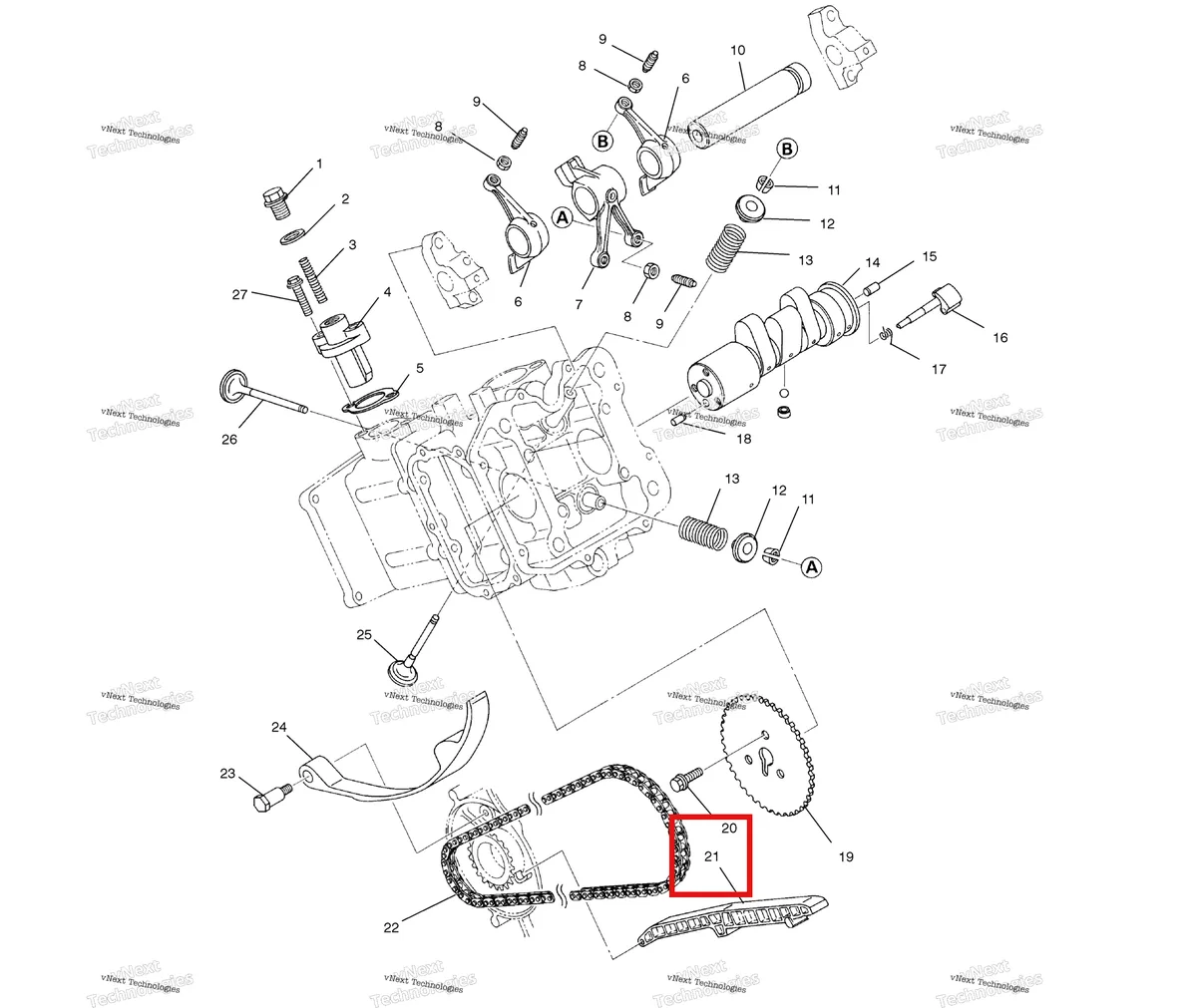 Деталь 3084916 на схеме узла Intake & Exhaust