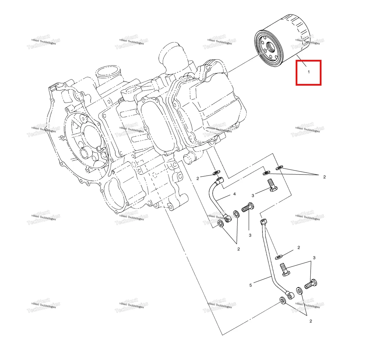 Деталь 3084963 на схеме узла Oil Filter