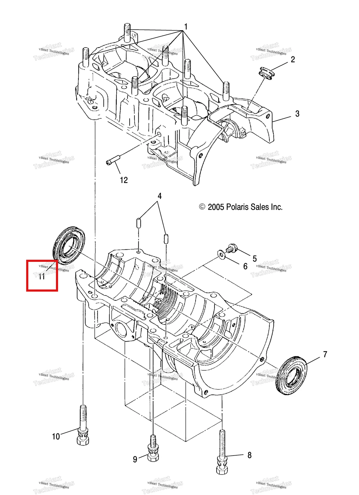Схема применяемости: 3085200 Сальник коленвала двигателя 32X65X7 PTO Polaris WIDETRAK LX (Снят с производства)