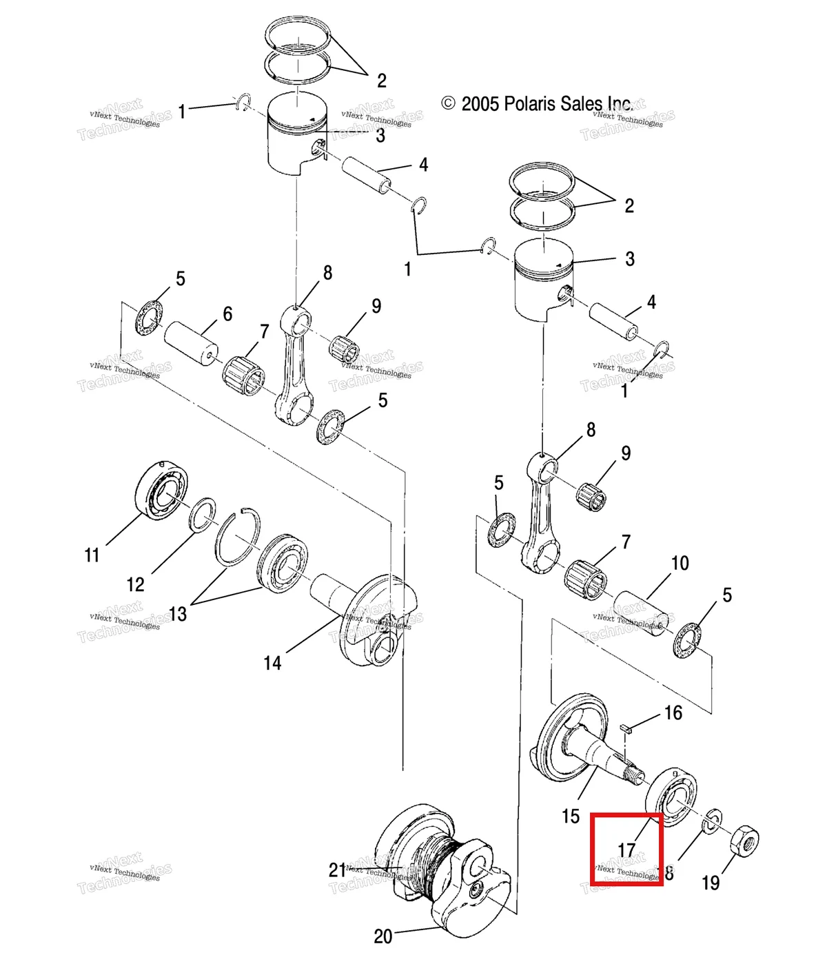 Деталь 3086878 на схеме узла Engine, Piston & Crankshaft
