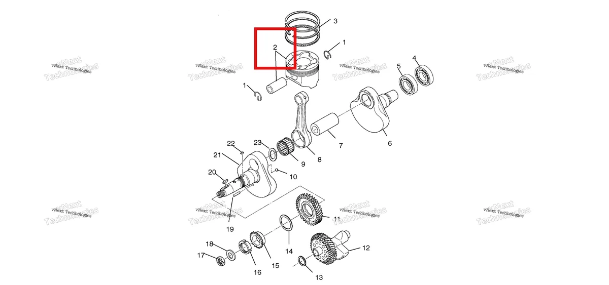 Деталь 3087221 на схеме узла Crankshaft & Piston
