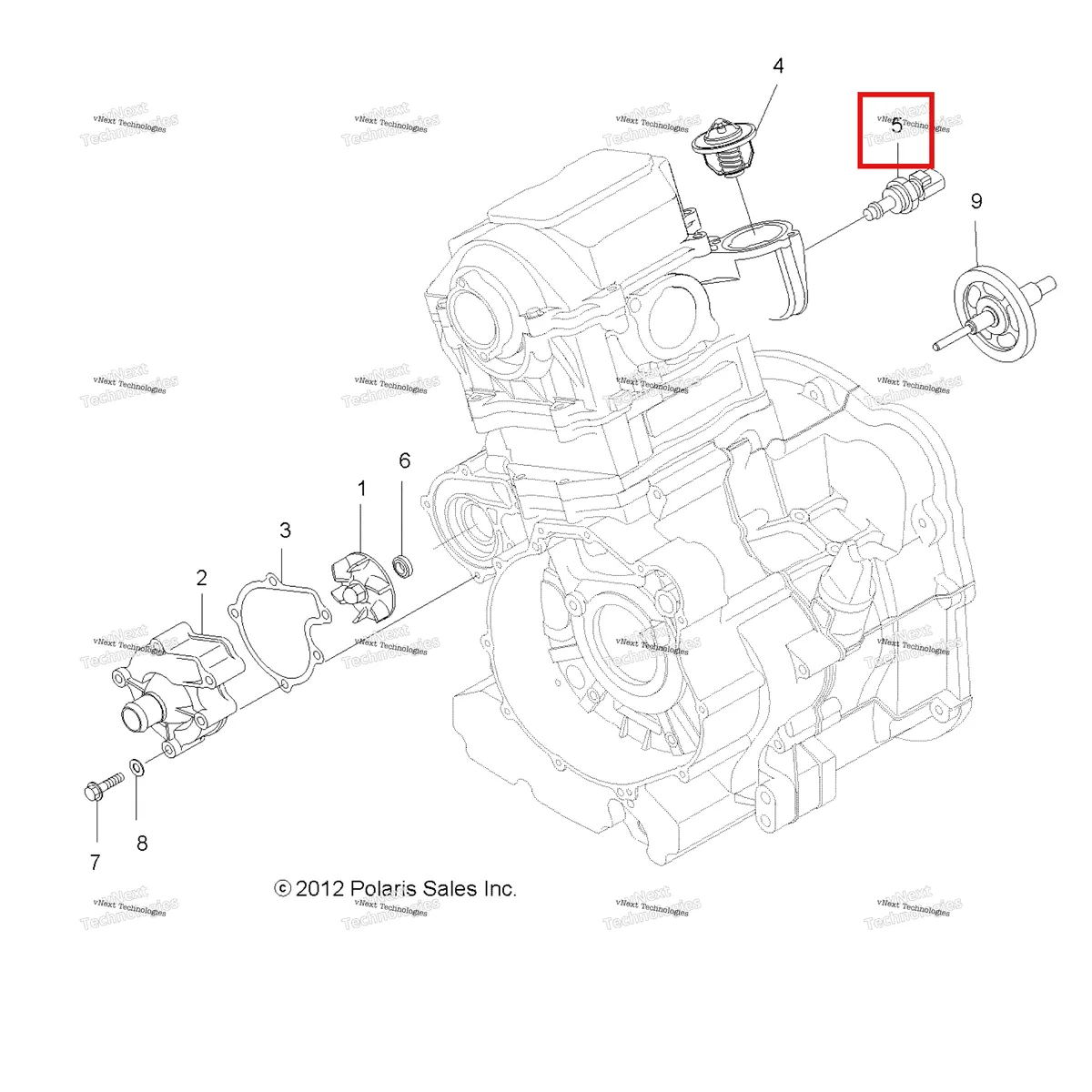 Деталь 3089892 на схеме узла Engine, Cooling System & Water Pump