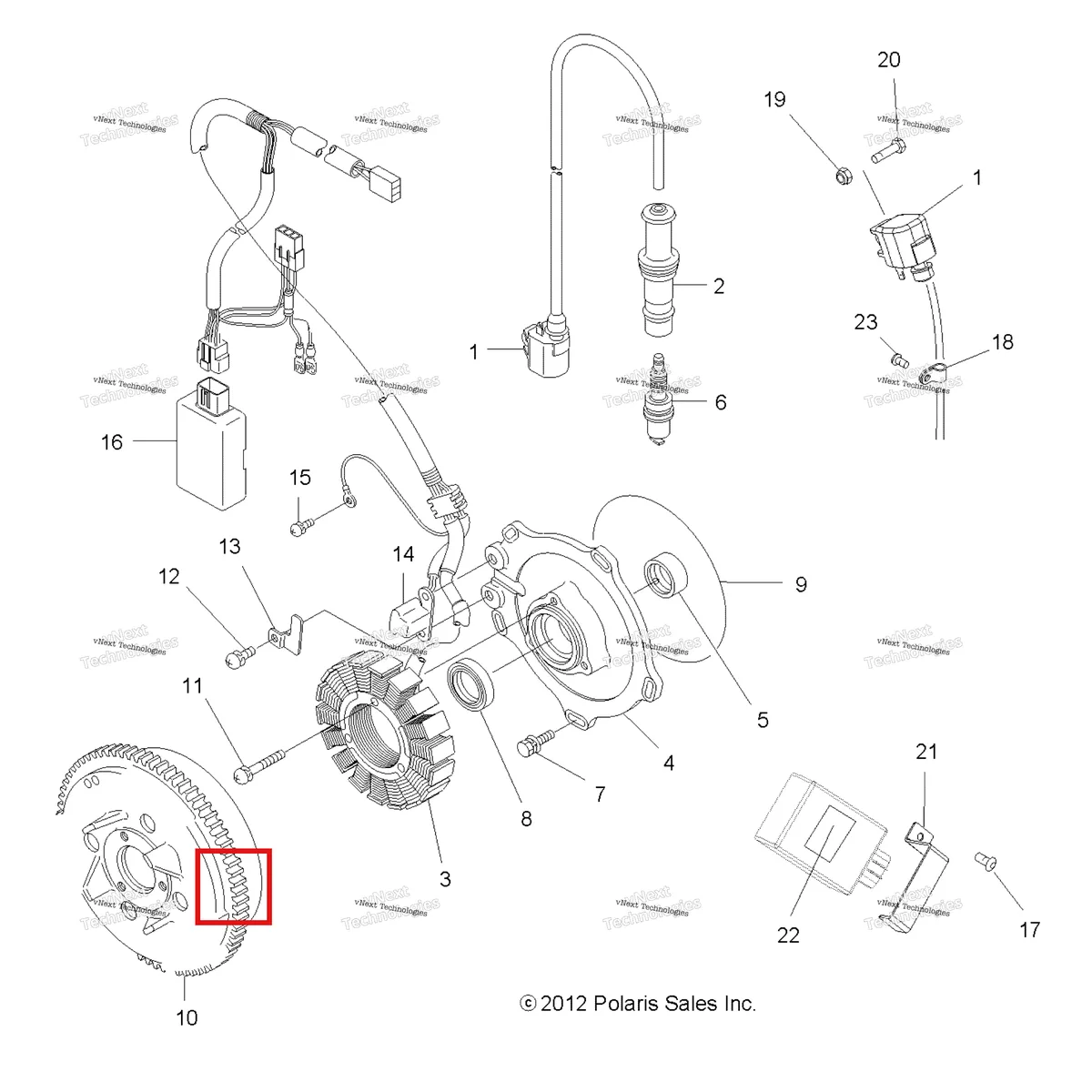 Деталь 3090270 на схеме узла Electrical, Ignition System