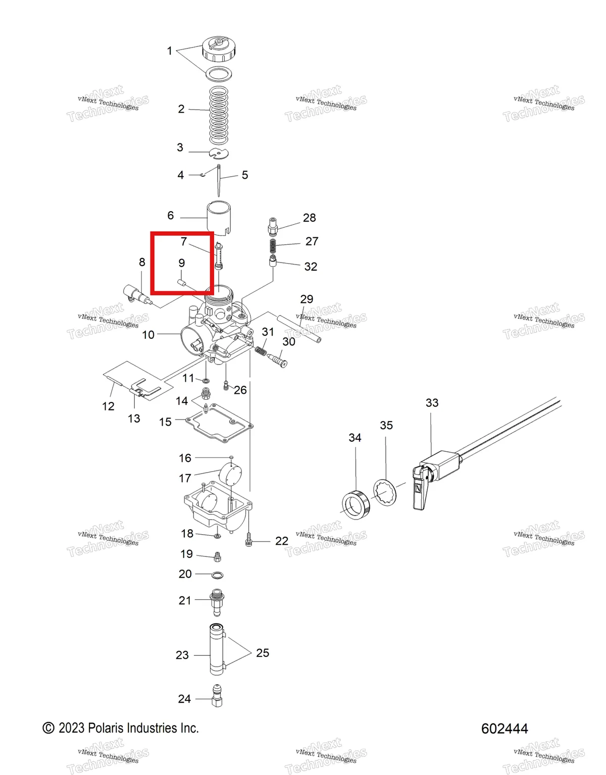 Деталь 3130479 (Крышка Polaris Widetrak LX (2006) (3130479)) на схеме узла Engine, Carburetor And Choke