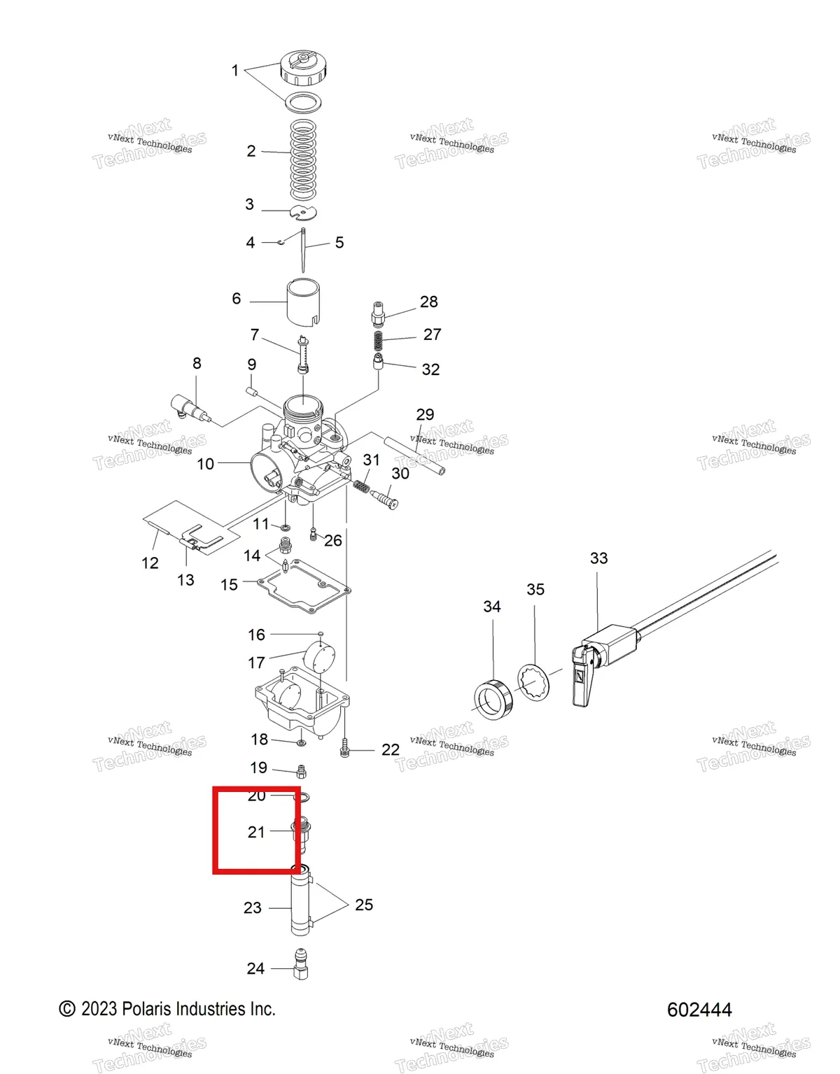 Деталь 3130573 (NIPPLE Polaris Widetrak LX (2006) (3130573)) на схеме узла Engine, Carburetor And Choke