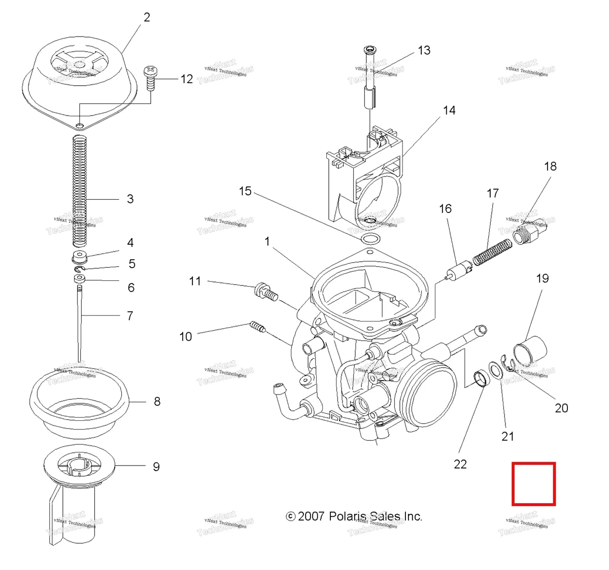 Деталь 3131568 на схеме узла Engine, Carburetor, Upper