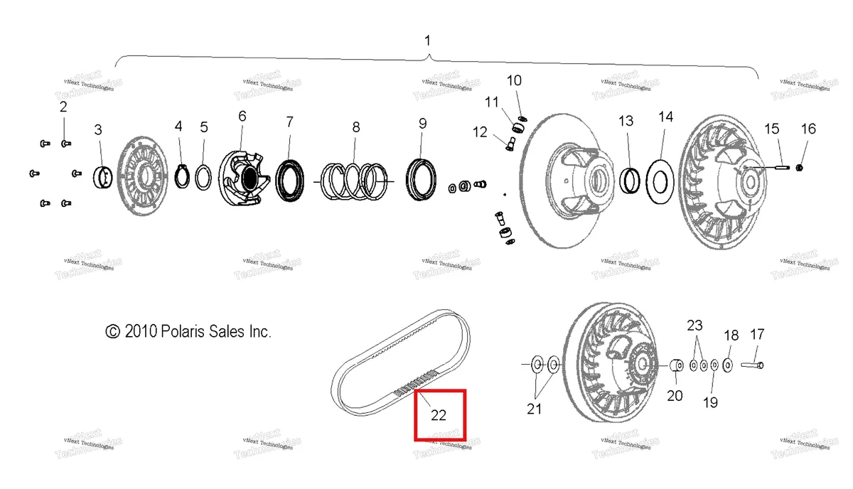 Деталь 3211070 на схеме узла Drive Train, Clutch, Secondary