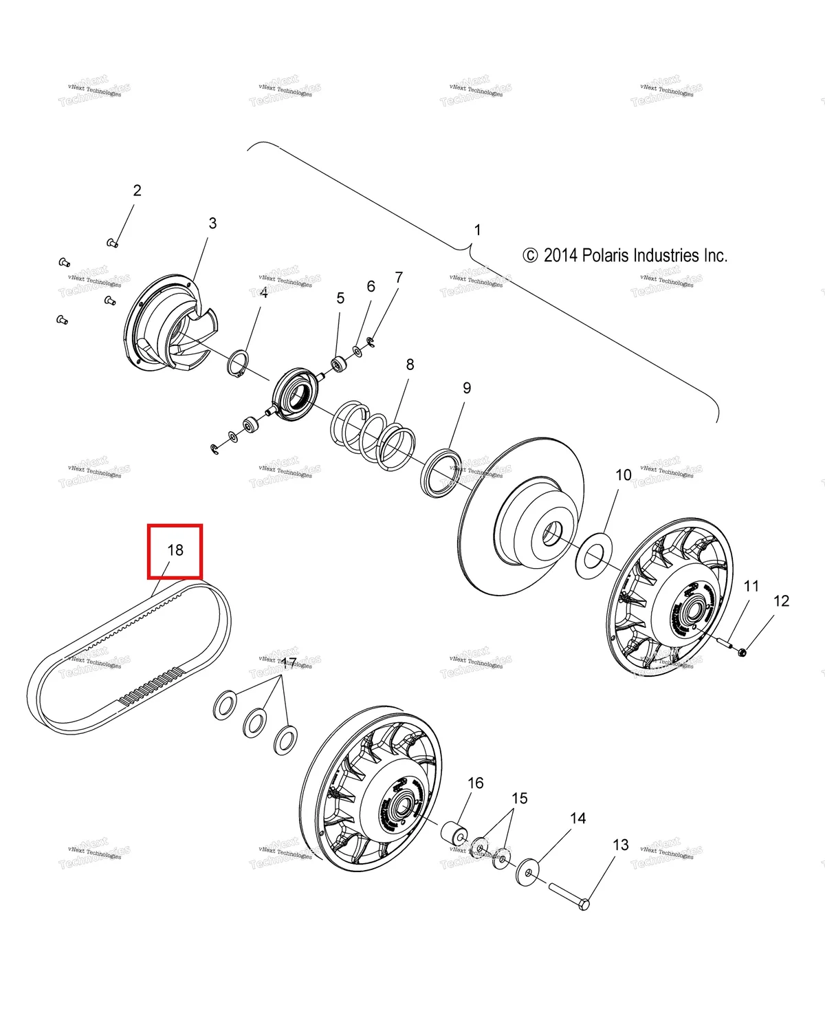 Деталь 3211132 на схеме узла Drive Train, Clutch, Secondary
