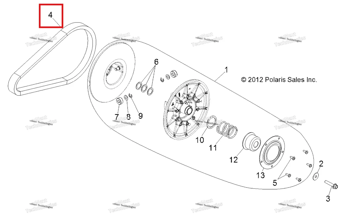 Деталь 3211143 на схеме узла Drive Train, Secondary Clutch Z16vha57a2