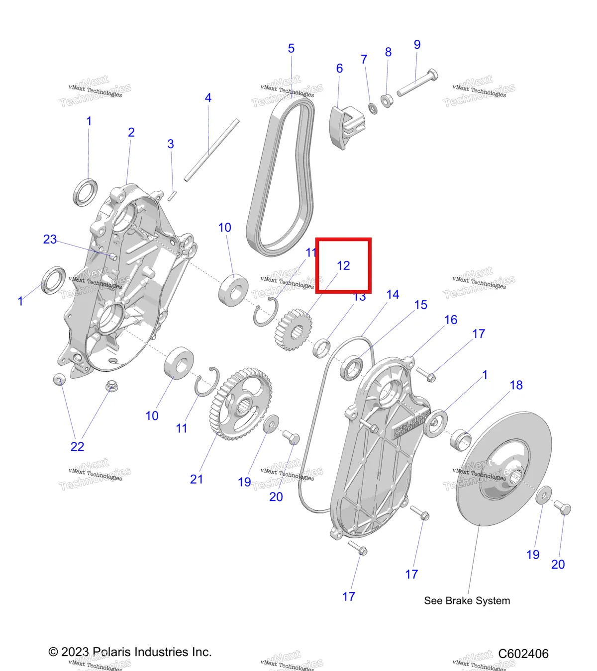 Деталь 3221094 на схеме узла Drive Train, Chaincase