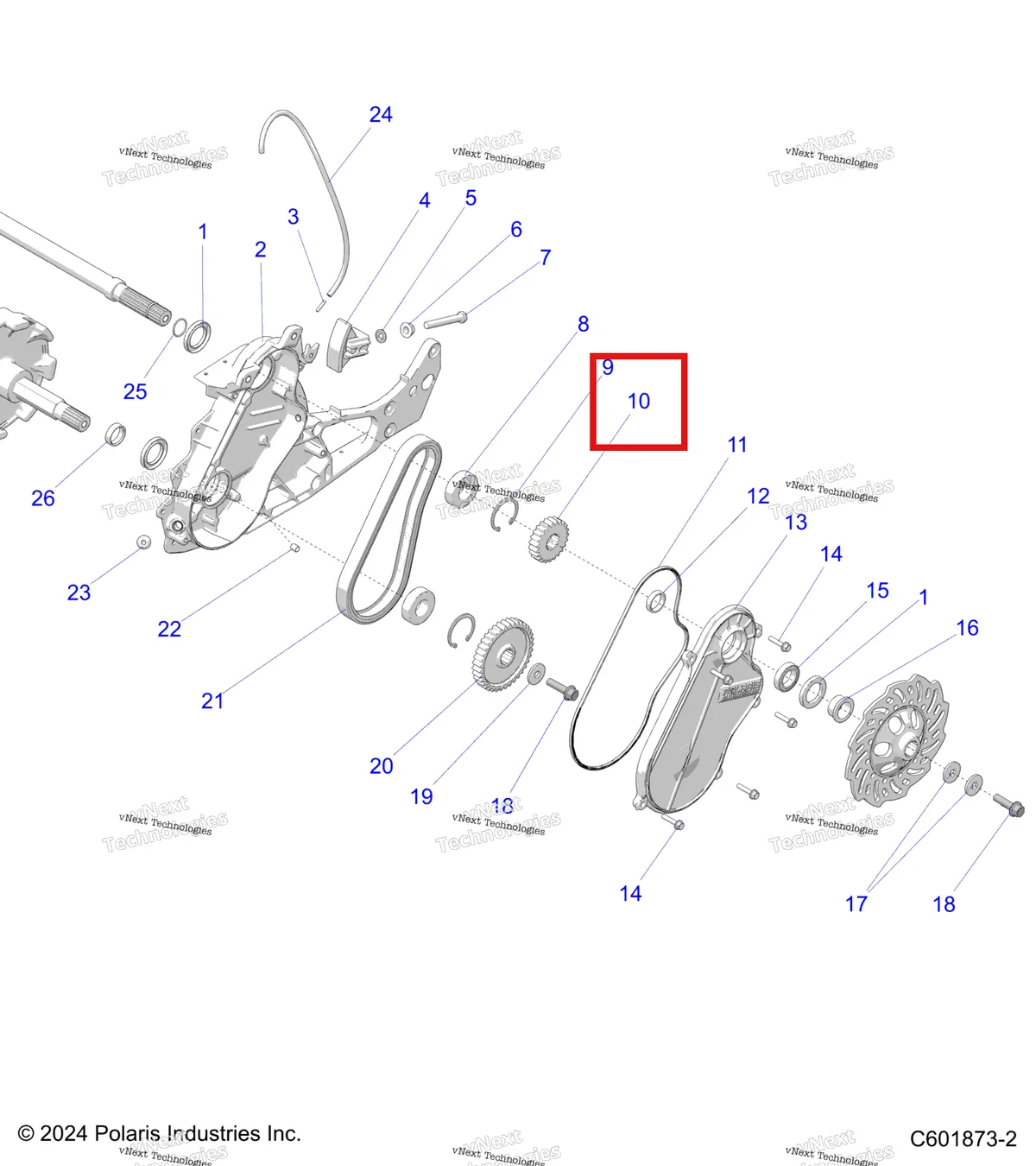 Деталь 3221096 на схеме узла Drive Train, Chaincase