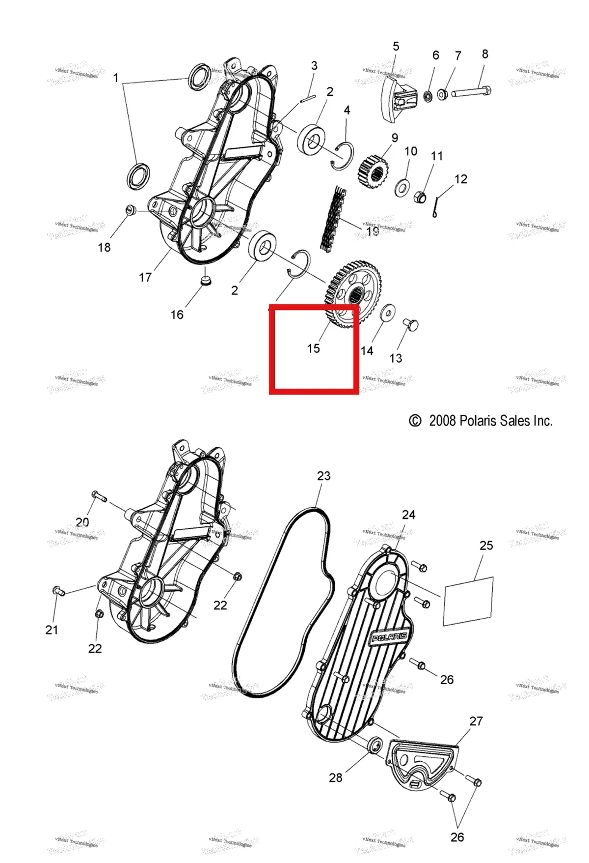 Деталь 3221188 на схеме узла Drive Train, Chaincase