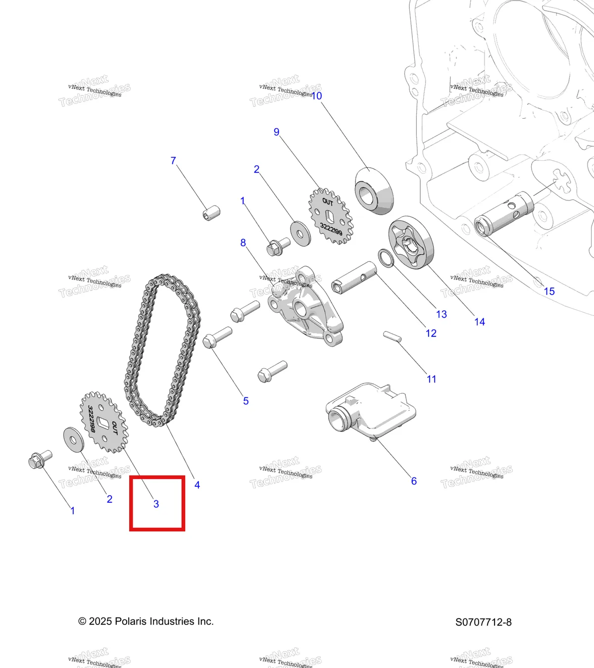 Деталь 3222198 на схеме узла Engine, Oil Pump