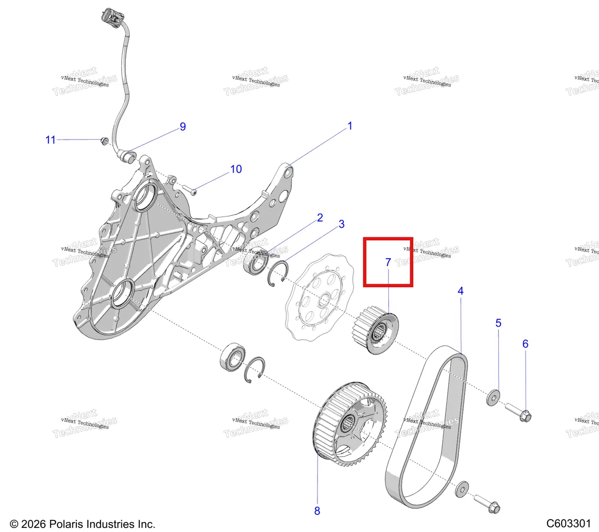 Деталь 3222232 на схеме узла Drive Train, Quick Drive Belt System S27tfa9b