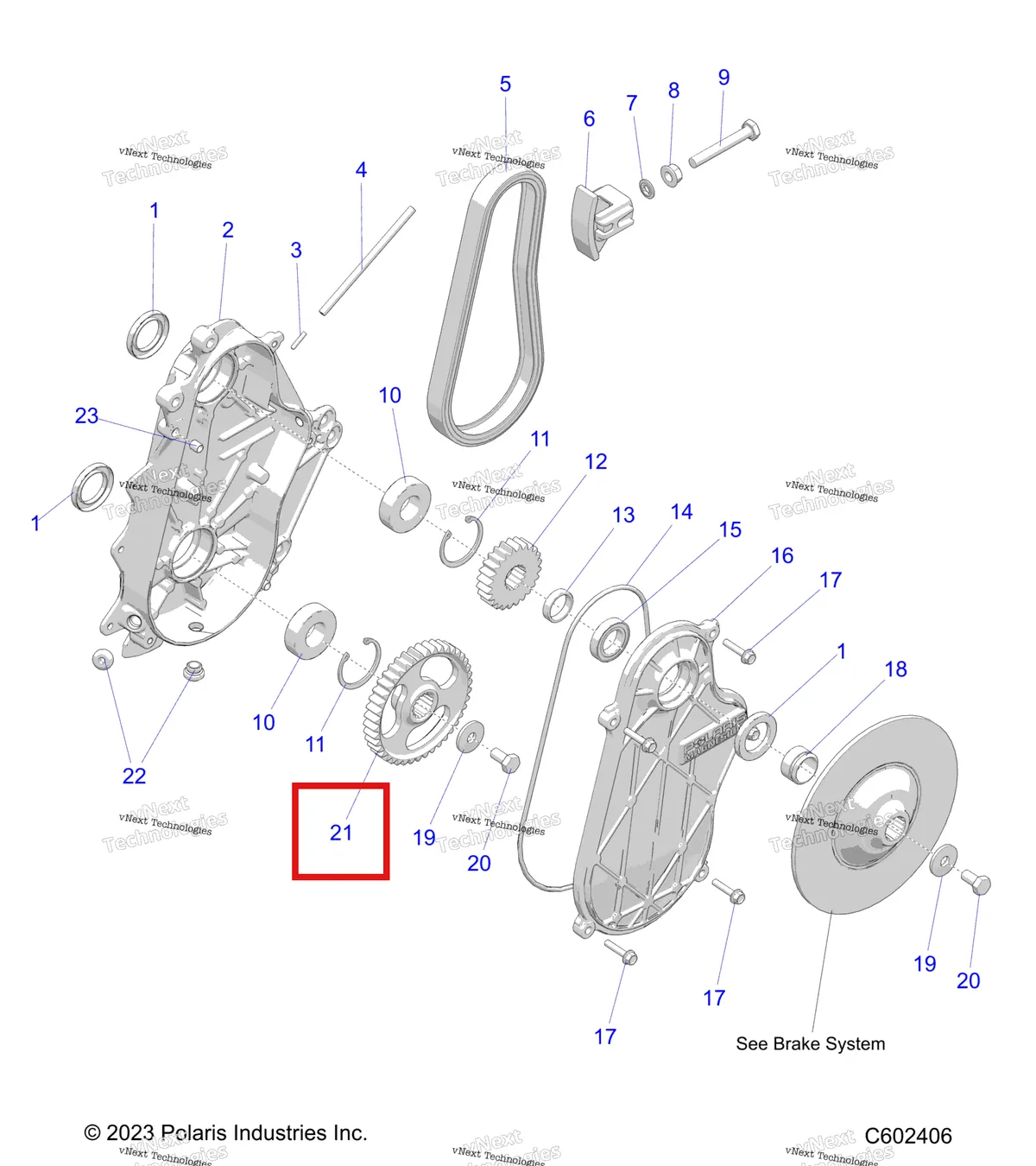 Деталь 3222239 на схеме узла Drive Train, Chaincase
