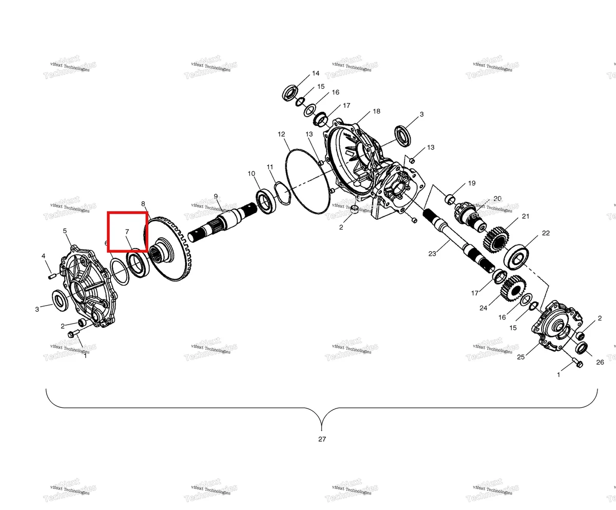 Деталь 3233268 на схеме узла Mid Gearcase A11rf50aa (4981798179D09)