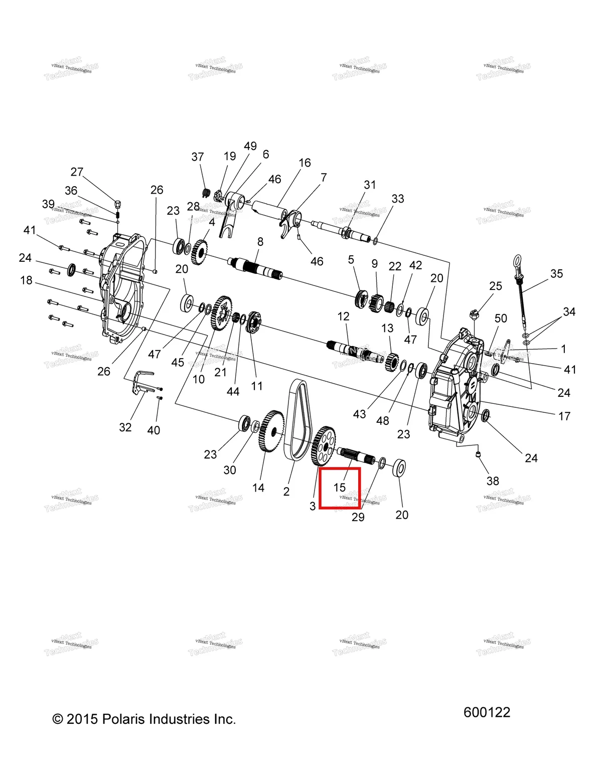 Деталь 3233521 на схеме узла Drive Train, Gearcase