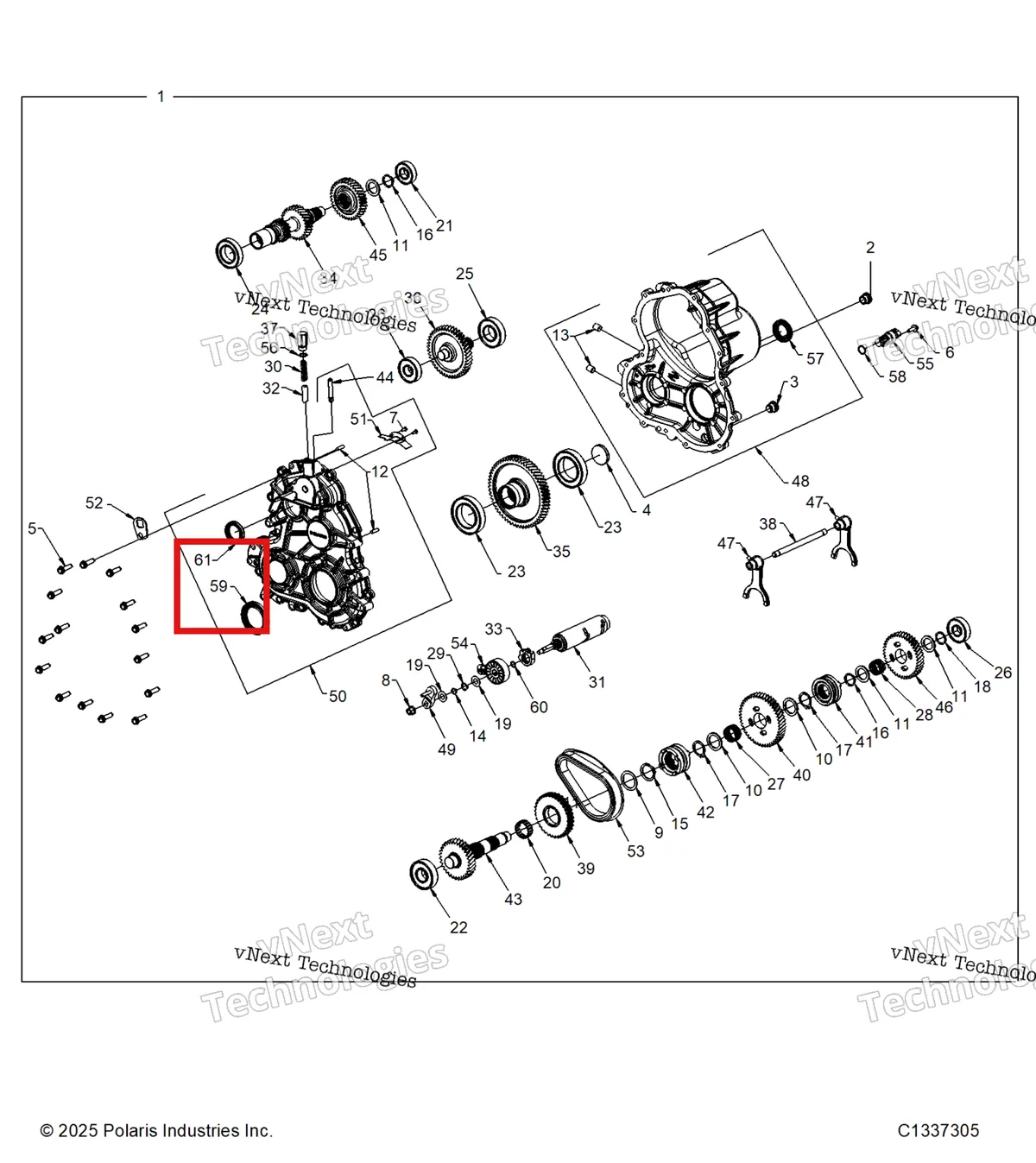 Деталь 3233878 на схеме узла Drive Train, Gearcase