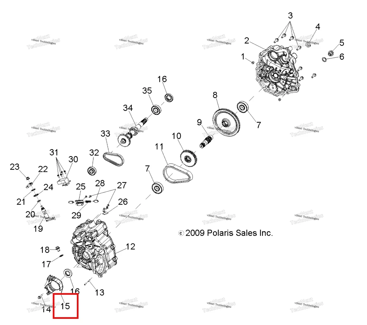 Деталь 3233897 на схеме узла Drive Train, Main Gearcase