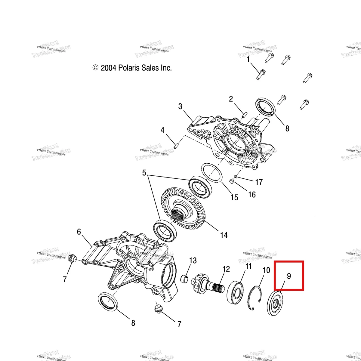Деталь 3234003 на схеме узла Rear Gearcase /An