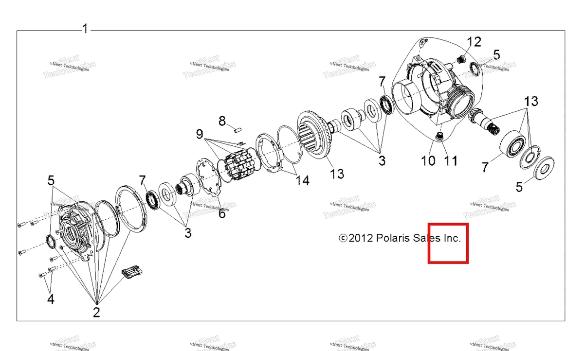 Деталь 3234393 на схеме узла Drive Train, Front Gearcase Internals