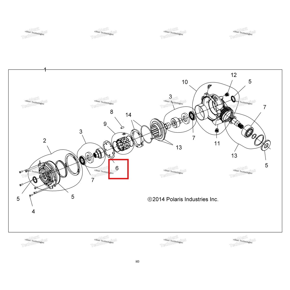 Деталь 3234407 на схеме узла Drive Train, Front Gearcase Internals Z17vae87ab/E87ak/X87ak