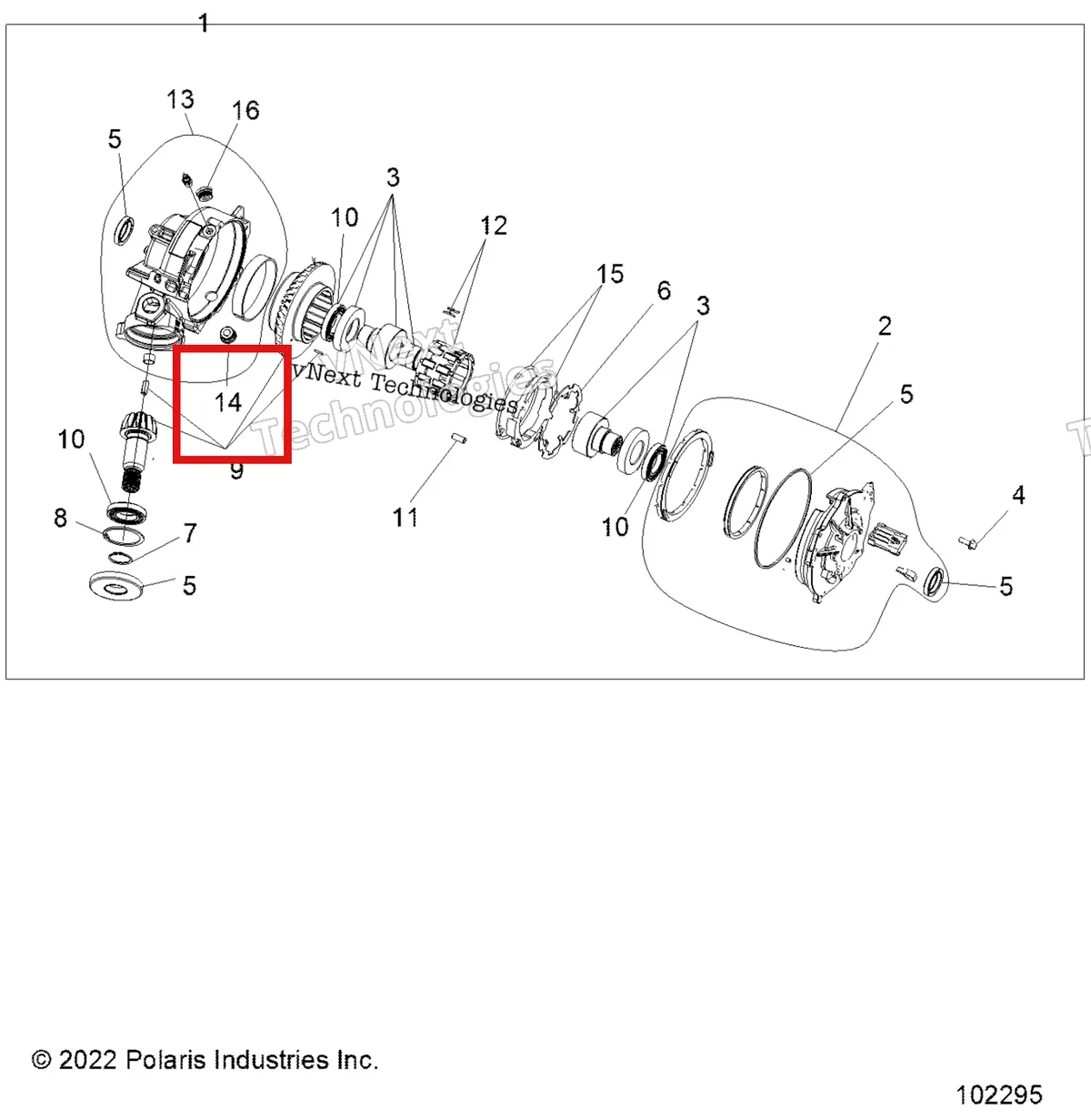 Деталь 3234412 на схеме узла Drive Train, Front Gearcase
