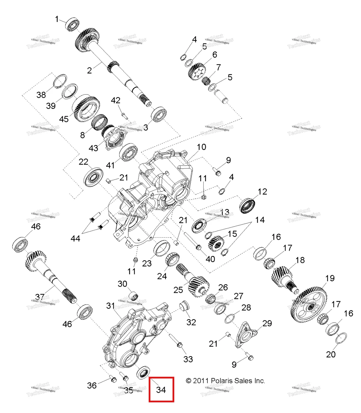 Деталь 3234570 на схеме узла Drive Train, Main Gearcase Internal Components 1