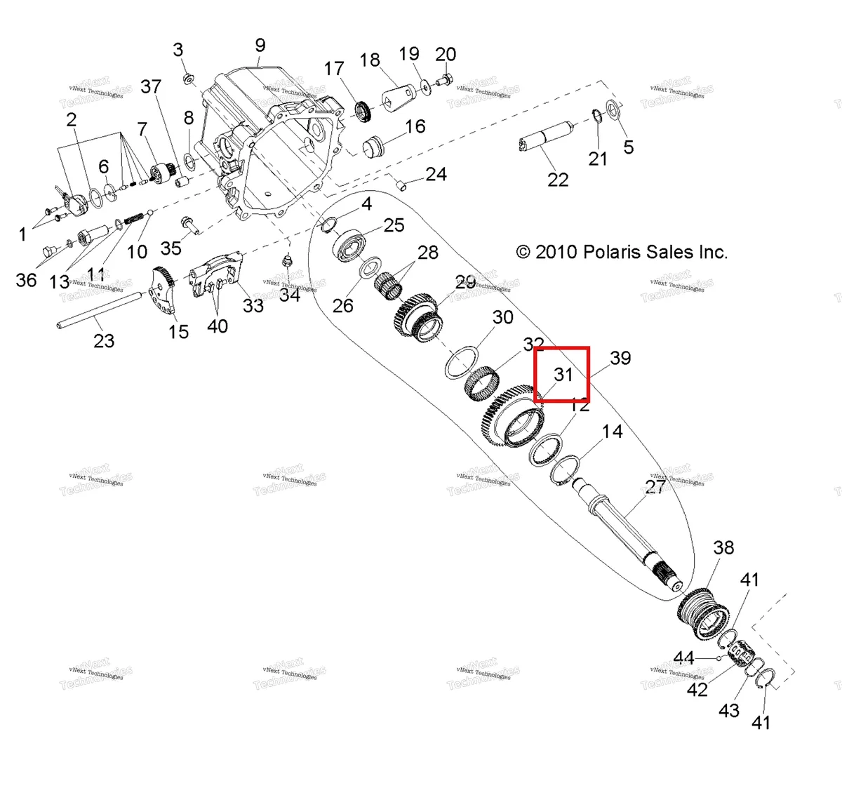 Деталь 3235275 на схеме узла Drive Train, Main Gearcase Internal Components 2