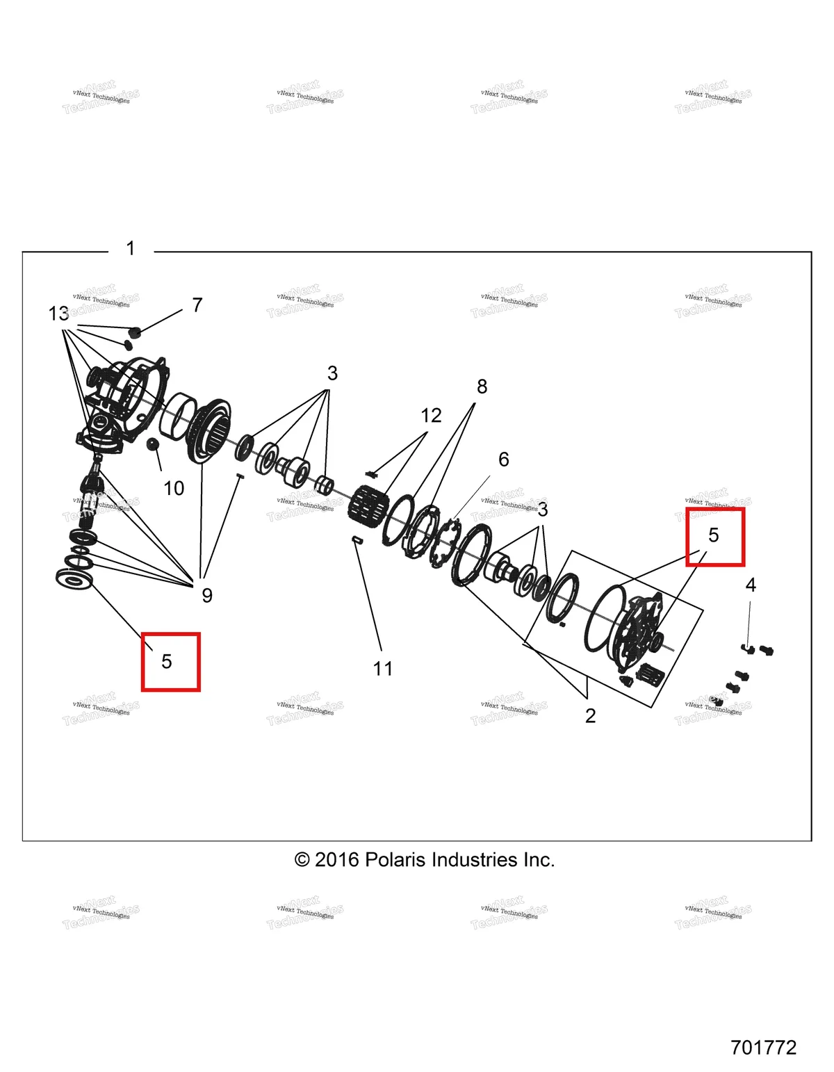 Деталь 3235470 на схеме узла Drive Train, Front Gearcase Internals