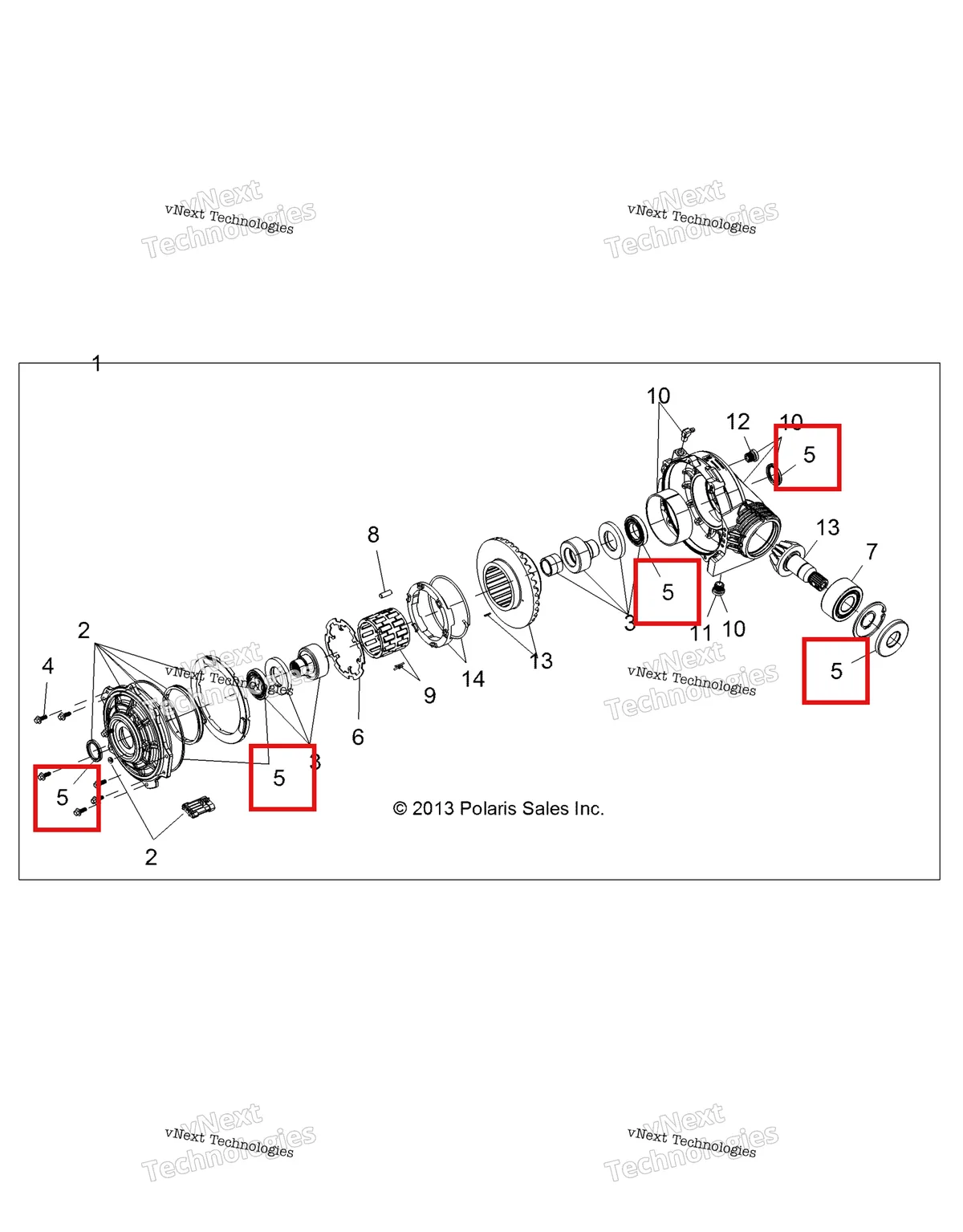 Деталь 3235484 на схеме узла Drive Train, Front Gearcase