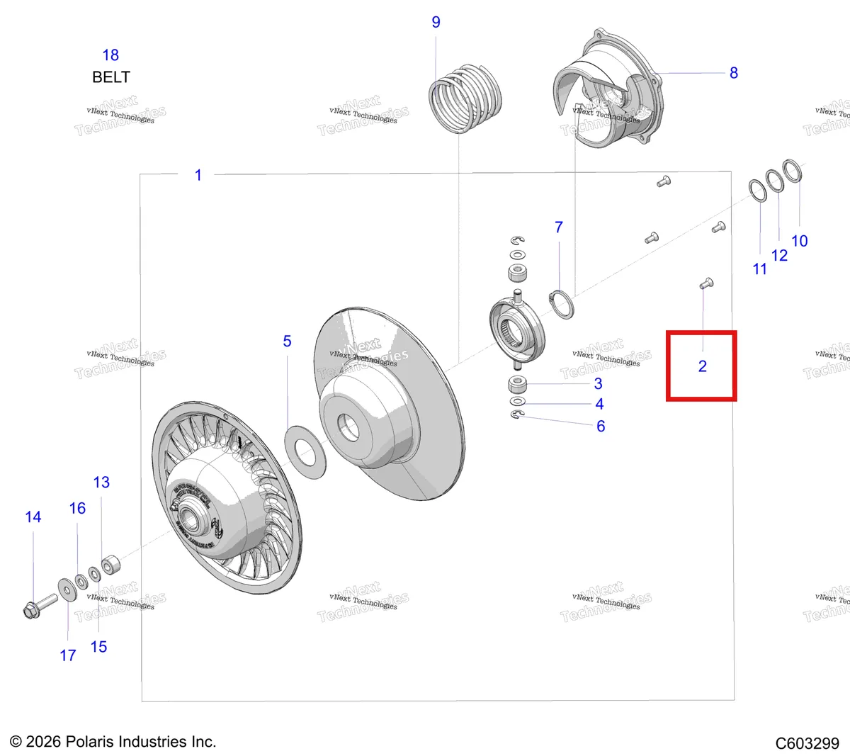 Деталь 3235592 на схеме узла Drive Train, Clutch, Secondary S27tfm8m