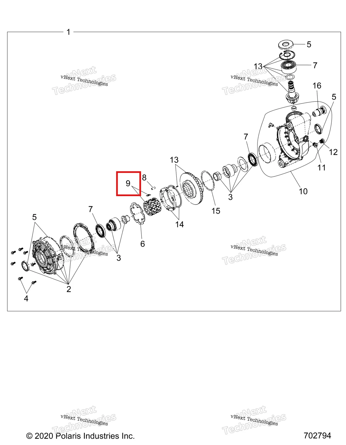 Деталь 3235917 на схеме узла Drive Train, Front Gearcase Internals