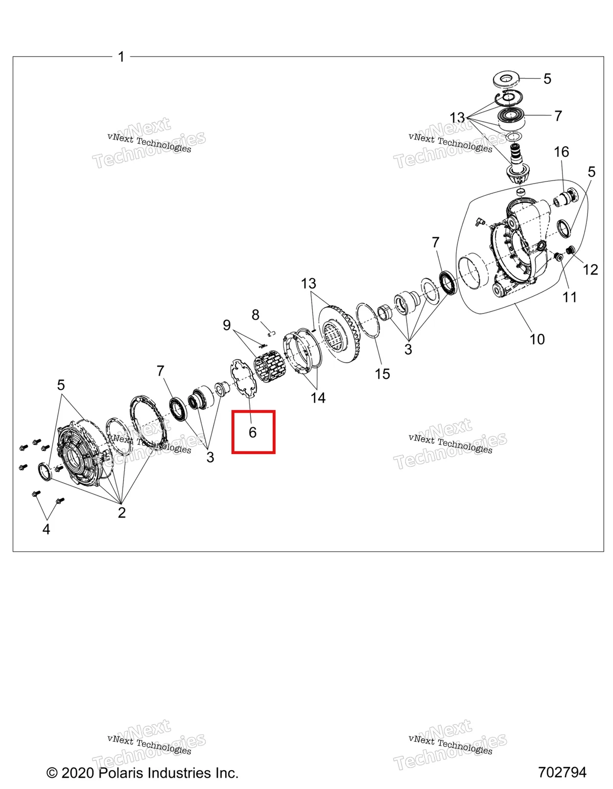 Деталь 3236048 на схеме узла Drive Train, Front Gearcase Internals