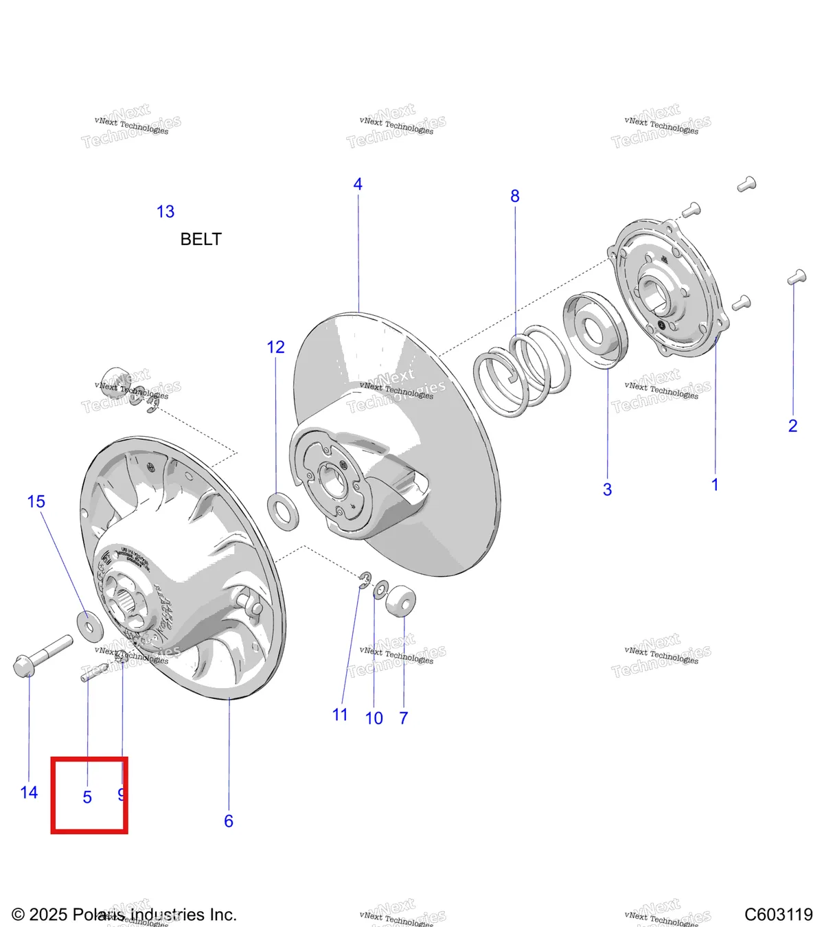Деталь 3236575 на схеме узла Drive Train, Clutch, Secondary