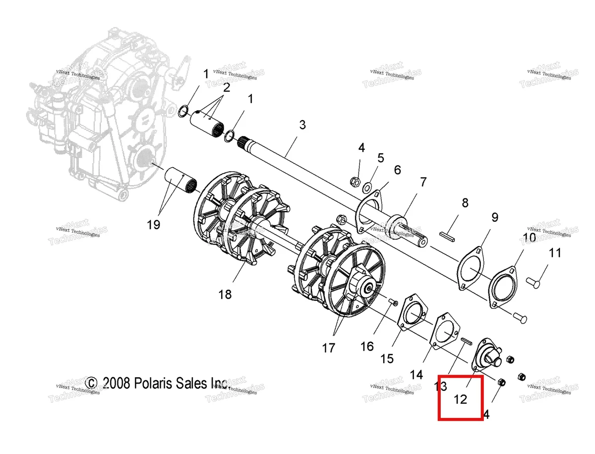 Деталь 3280540 на схеме узла Drive Train, Drive Shaft & Jack Shaft