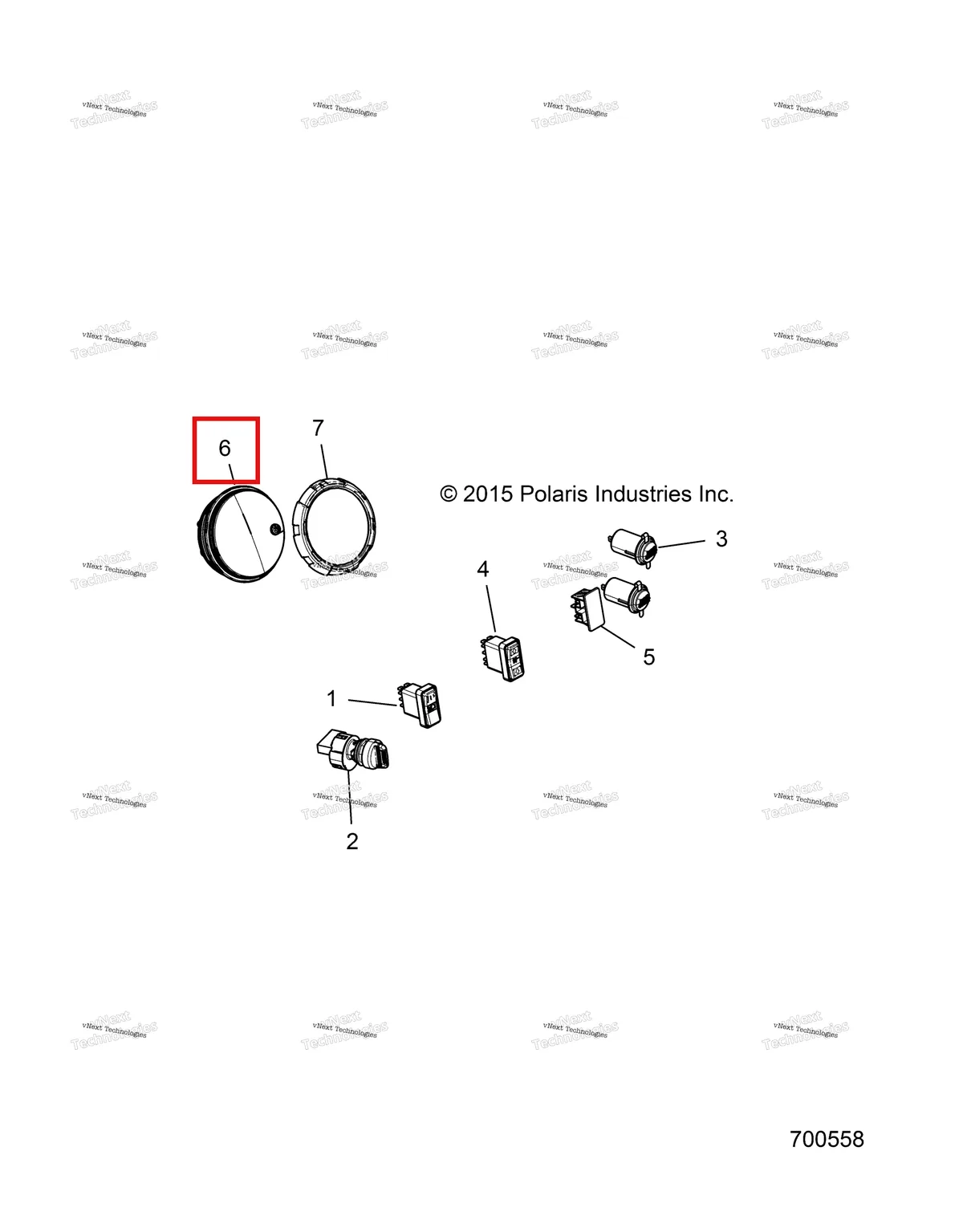 Деталь 3280623 на схеме узла Electrical, Dash Controls