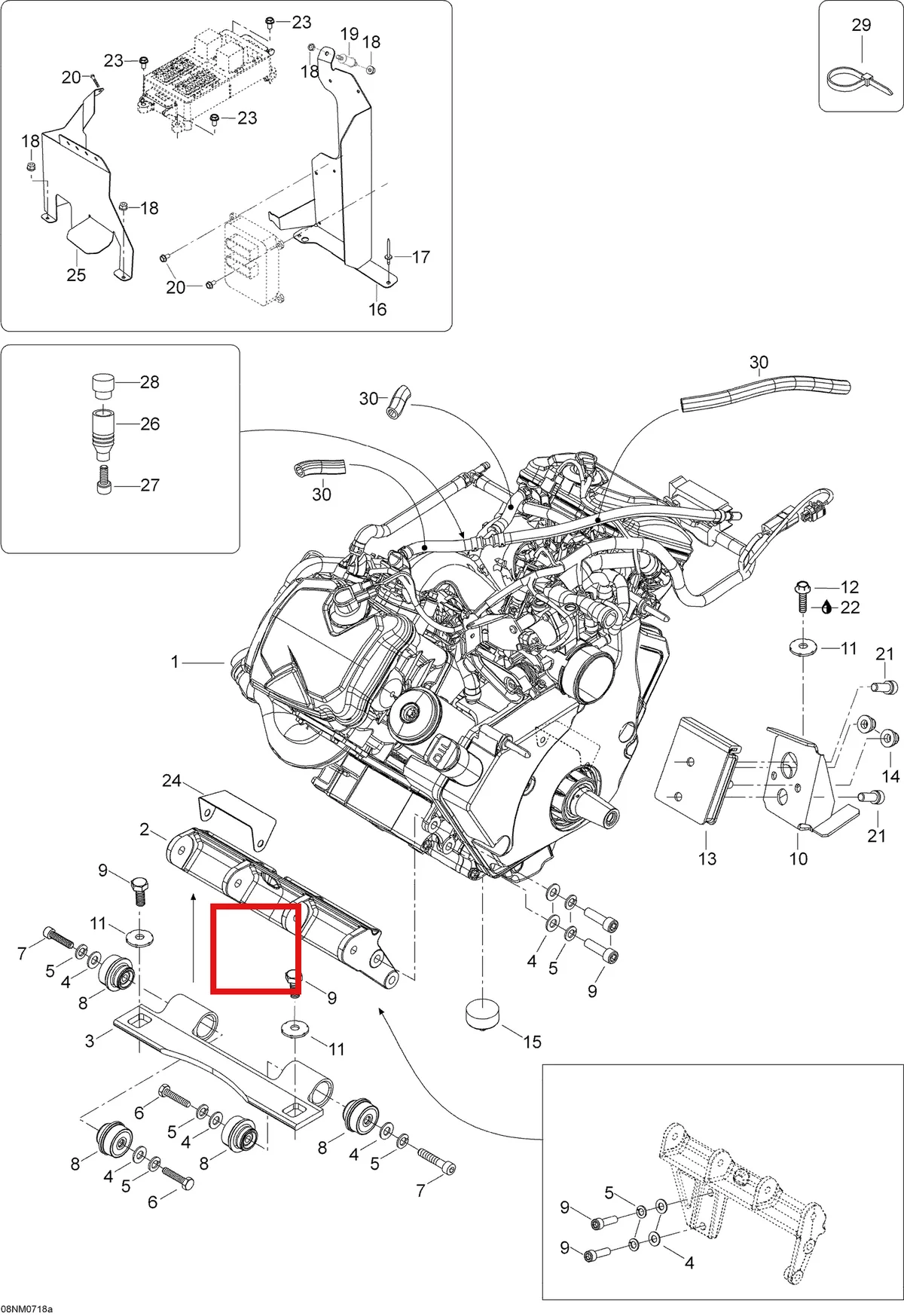Деталь 351004190 (Деталь Engine) на схеме узла 01- Engine And Engine Support
