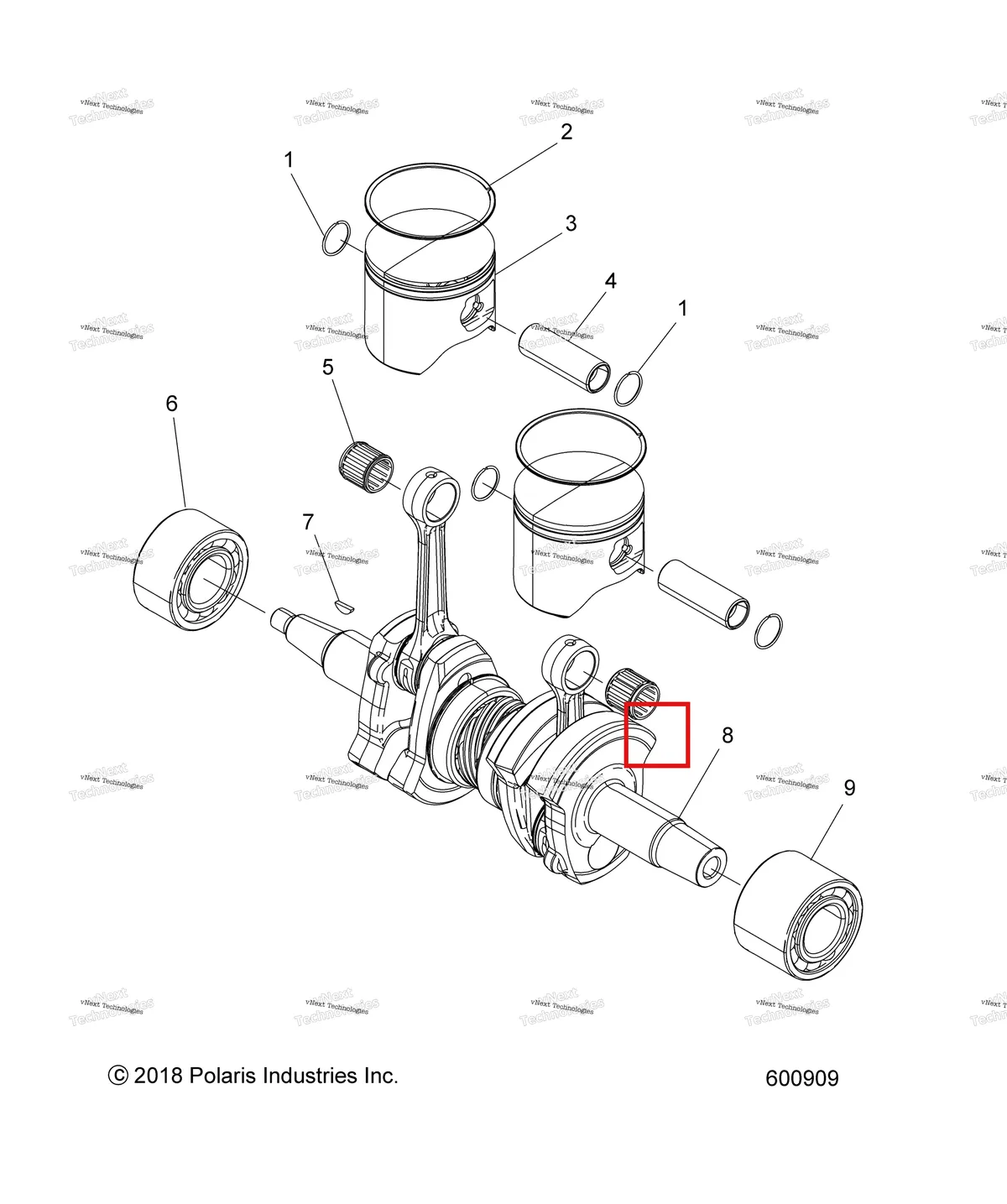 Деталь 3514357 на схеме узла Engine, Piston & Crankshaft All Options