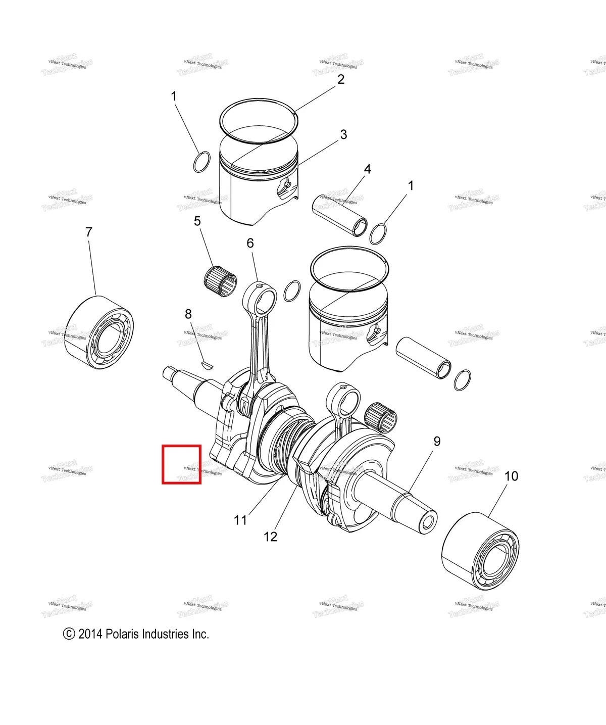 Деталь 3514499 на схеме узла Engine, Piston & Crankshaft All Options