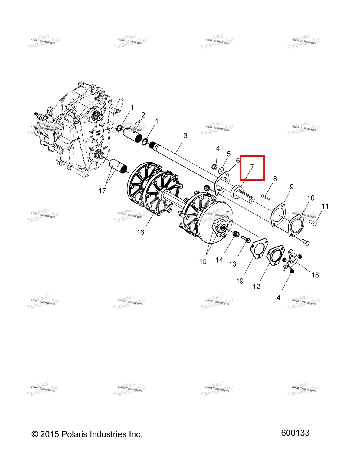Деталь 3514525 на схеме узла Drive Train, Drive Shaft & Jack Shaft