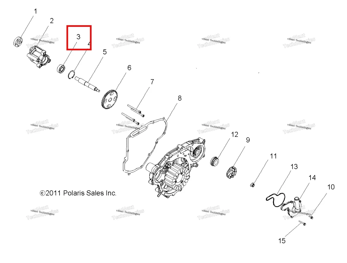 Деталь 3514561 на схеме узла Engine, Oil Pump & Water Pump