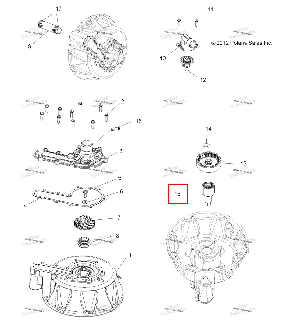 Деталь 3514633 на схеме узла Engine, Cooling System & Water Pump