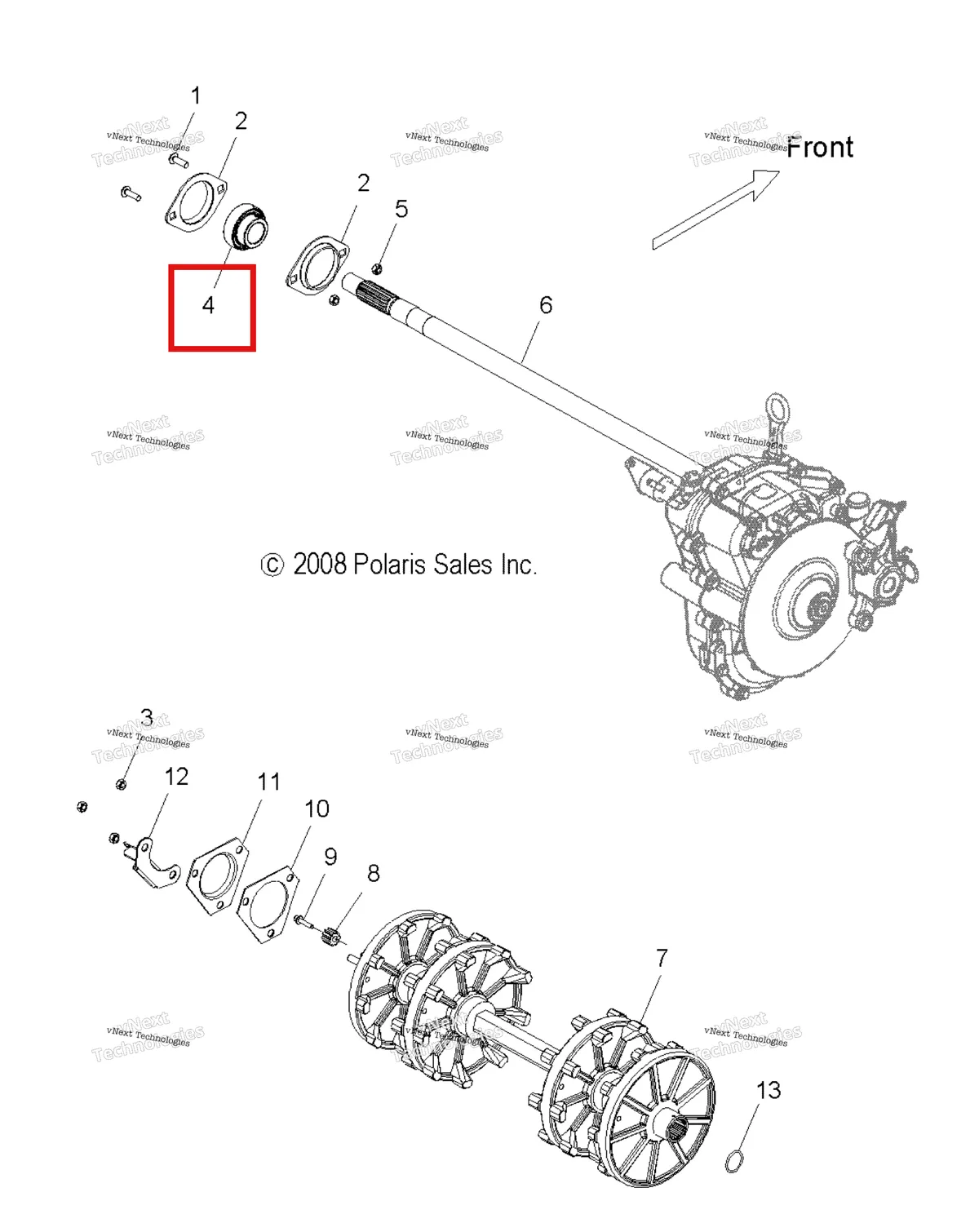 Деталь 3514667 на схеме узла Drive Train, Driveshaft Asm. & Jackshaft Asm