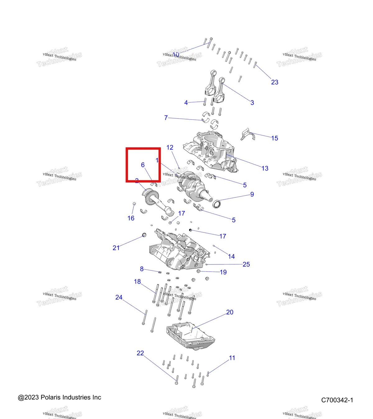 Деталь 3514756 на схеме узла Engine, Crankcase & Crankshaft