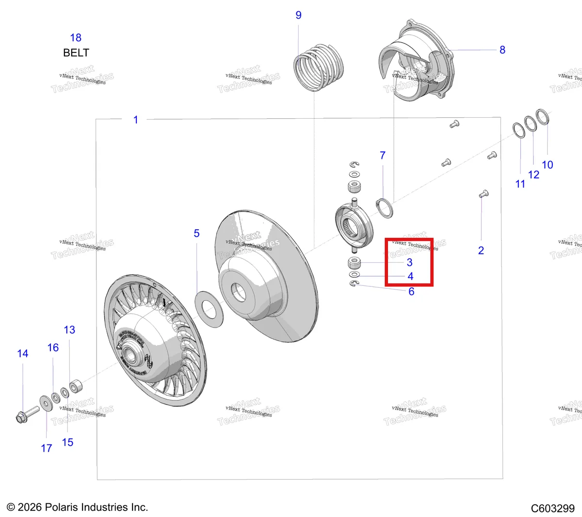 Деталь 3514929 на схеме узла Drive Train, Clutch, Secondary S27tfm8m