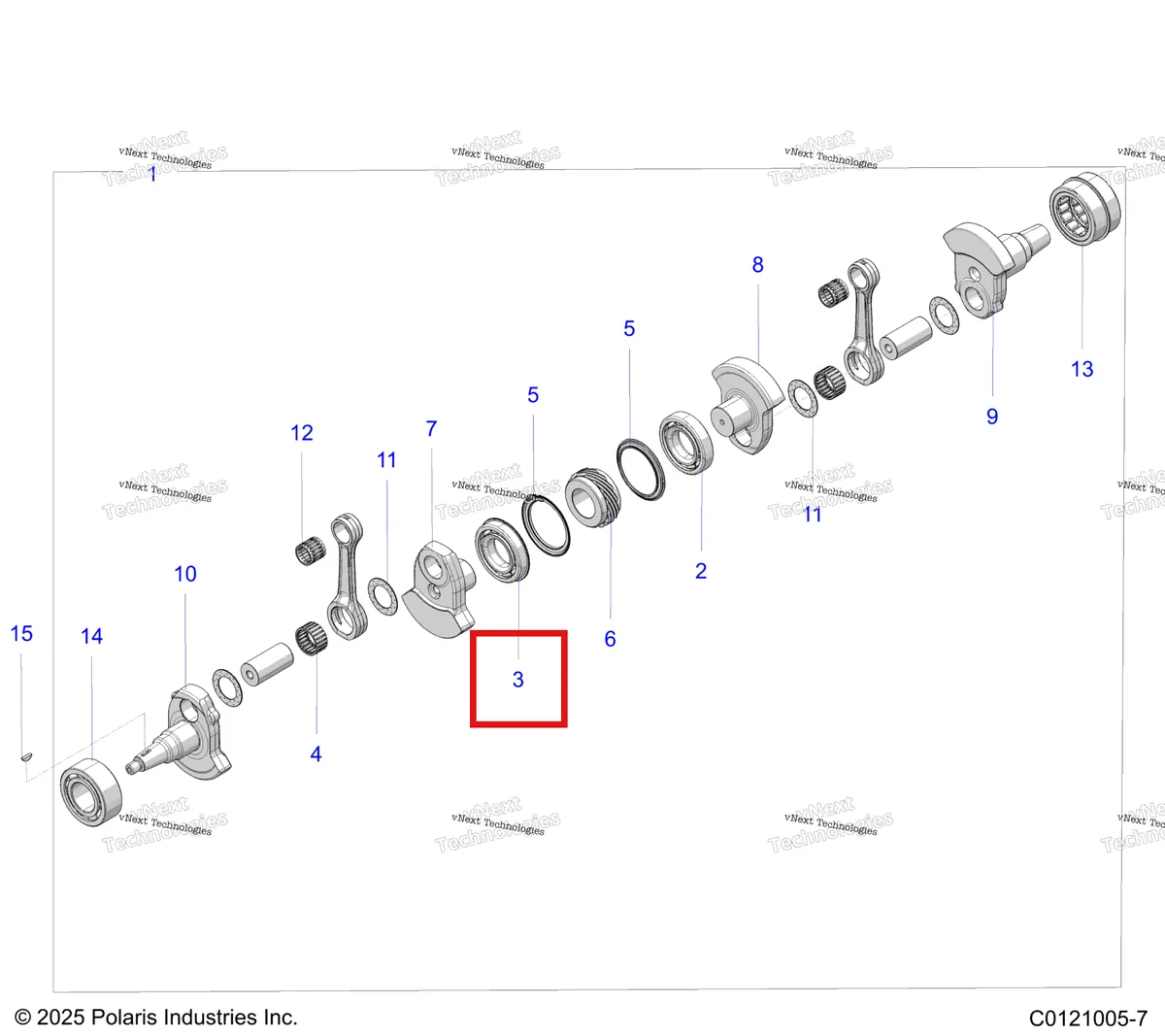 Деталь 3514996 на схеме узла Engine, Crankshaft S27tlc9b/Tlr9b